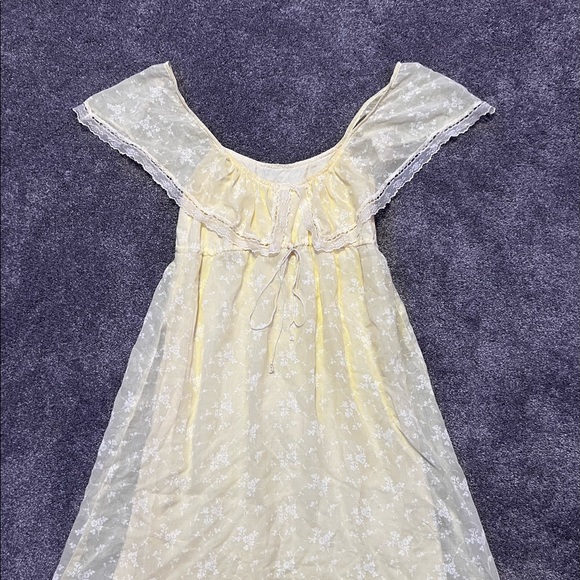 Sz Large vintage Roberta California layered yellow maxi dress - Picture 7 of 12